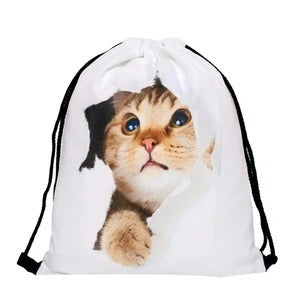Cartoon cat oxford cloth pocket
